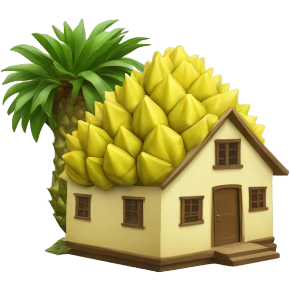 House made of durian emoji