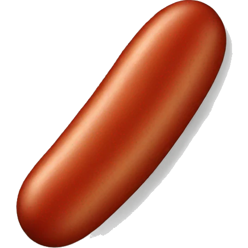 Hot red sausage emoji