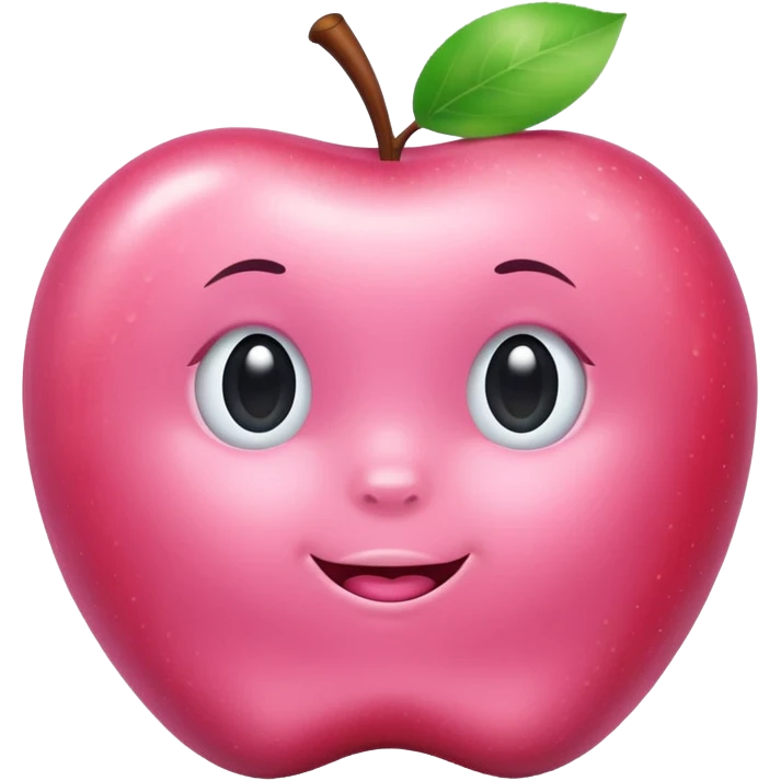 baby pink colored clear apple without eyes or mouth  emoji