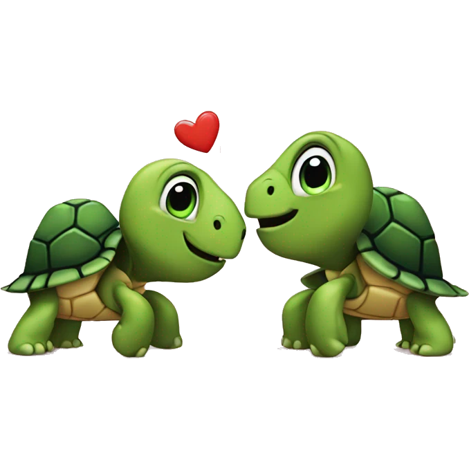 turtle couple hearts emoji
