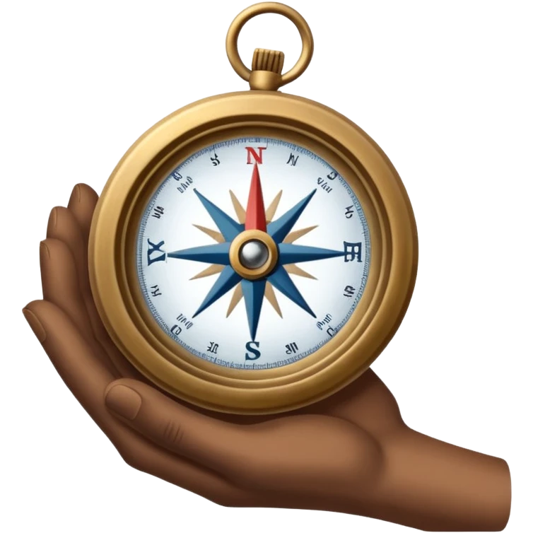compass in a hand emoji