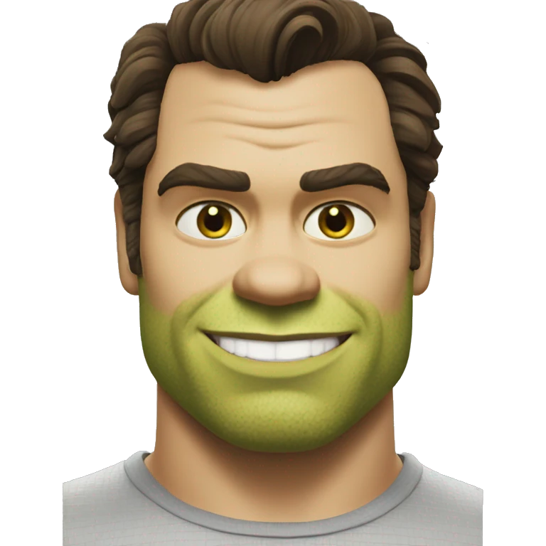 Shrek as Henry Cavill emoji