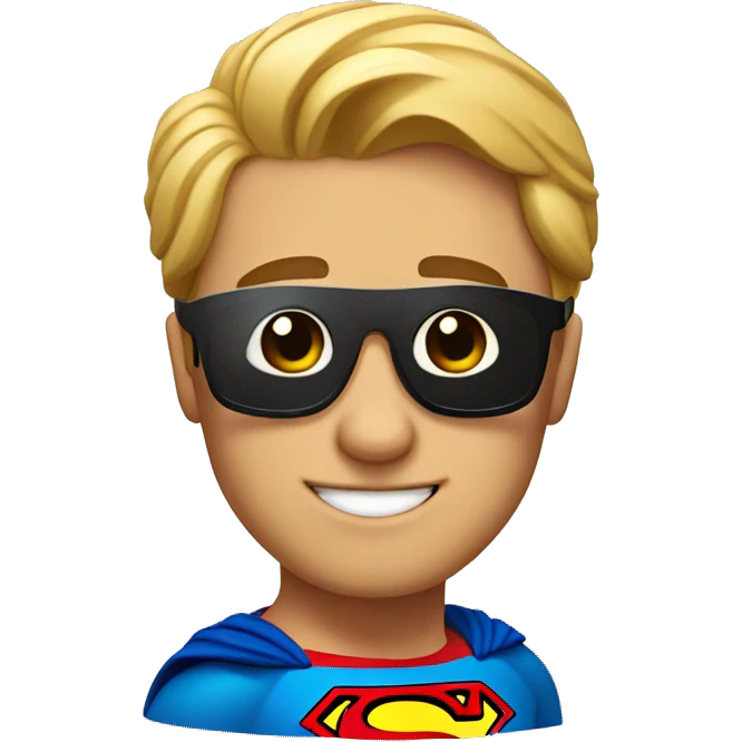 the super man with sunglasses  emoji