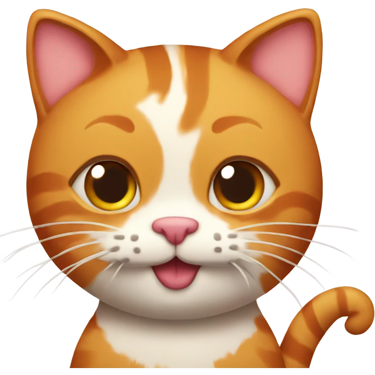 Ginger cat with birthday cake emoji