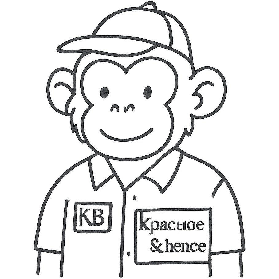 A monkey wearing a Krasnoye & Beloye uniform emoji