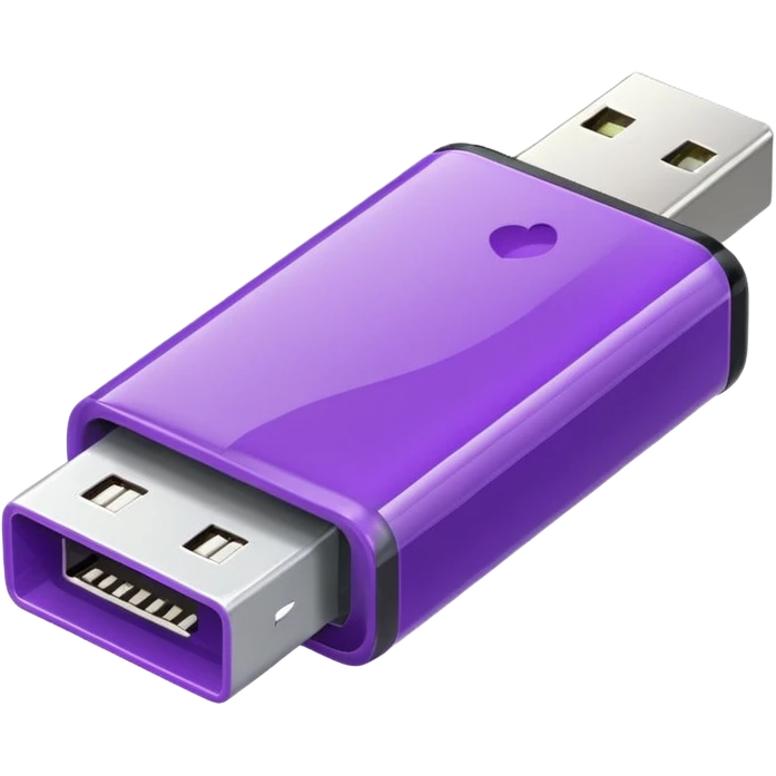 purple usb drive square emoji