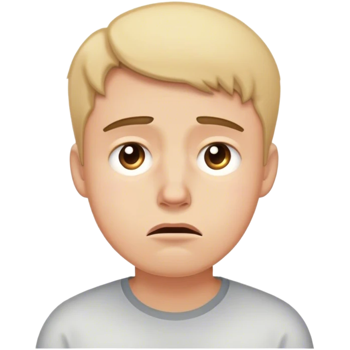 exasperated and sorry face emoji