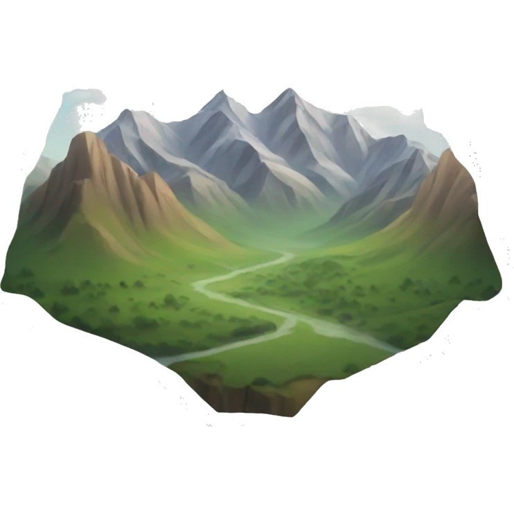 mountains and valley  emoji