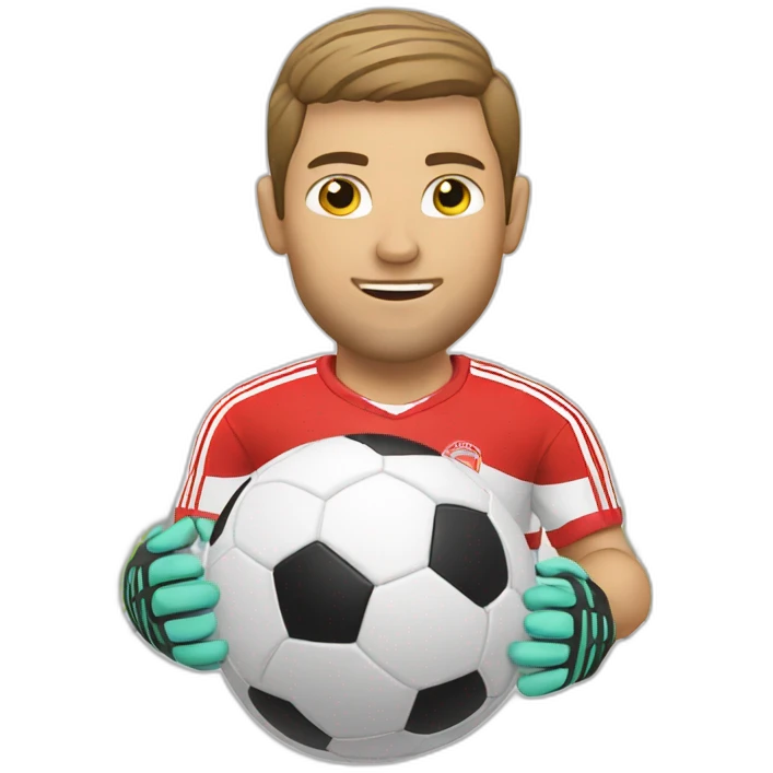 White European football player shooting in goal emoji
