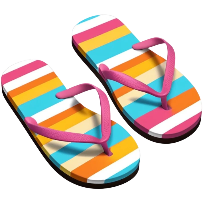 colorful beach flip flops emoji
