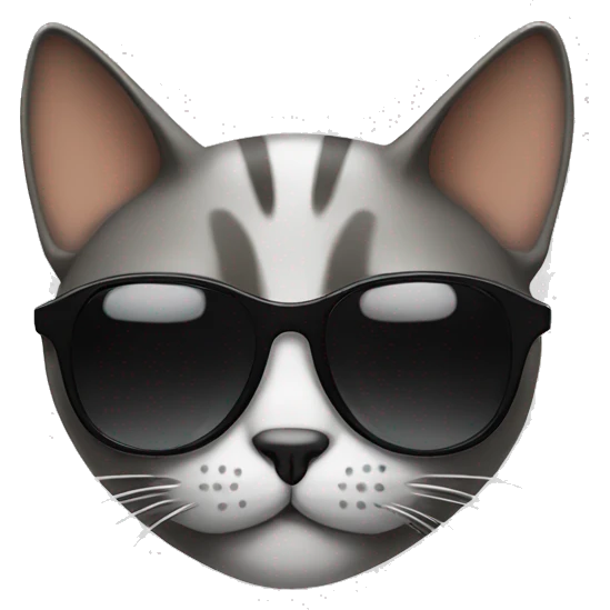 Cat with sunglasses emoji