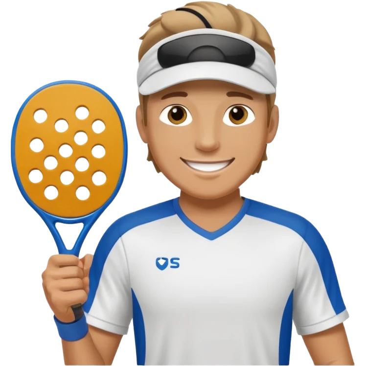 Male pickleball player emoji