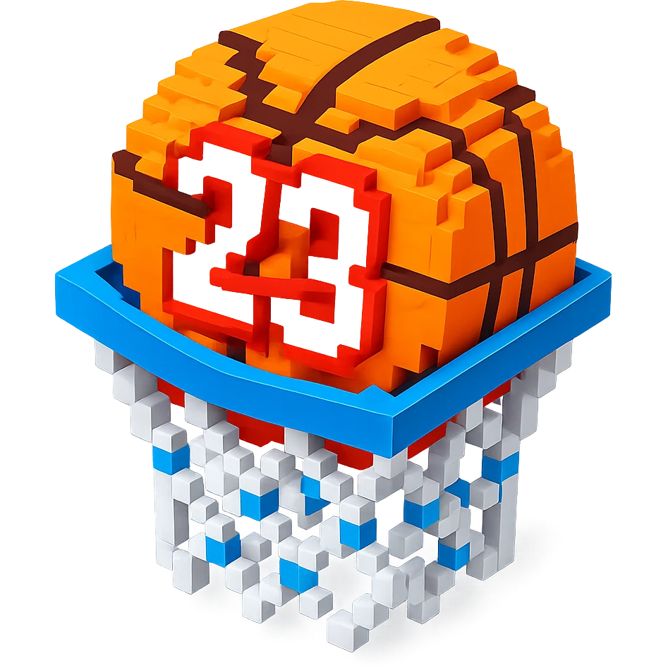 баскетбольный мяч с надписью "23" в сетке, no background emoji