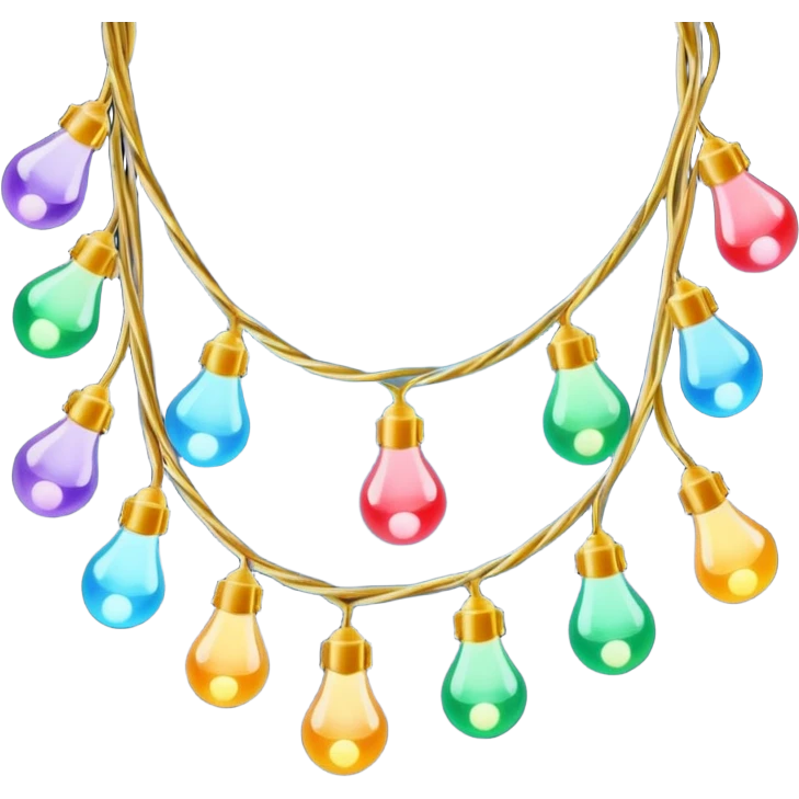 Christmas fairy lights emoji