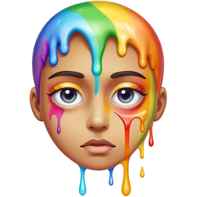 weird melted rainbow eye emoji