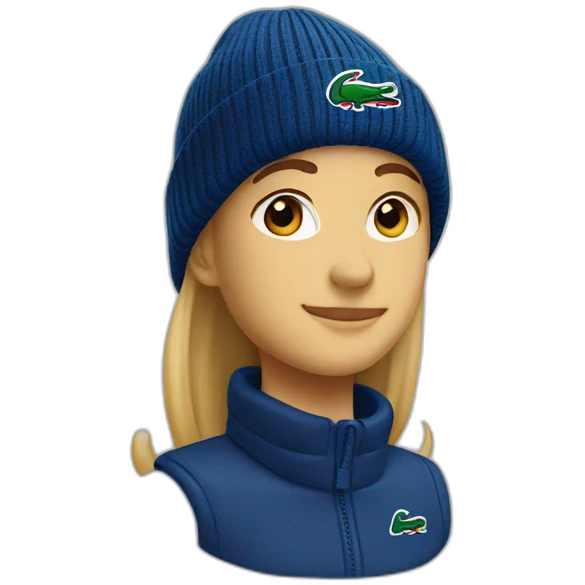 Friends lacoste beanie with lacoste emoji