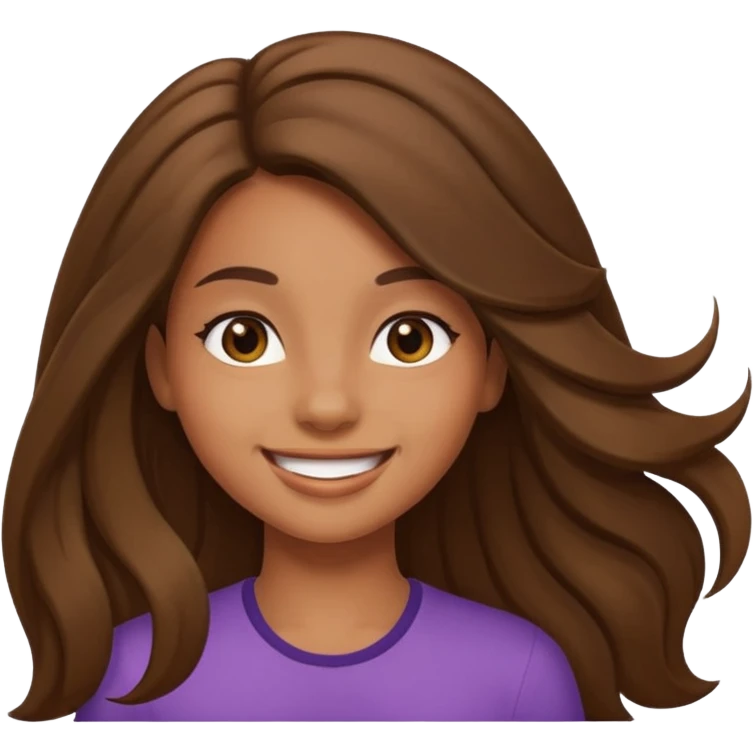 Brown girl emoji hair flip emoji