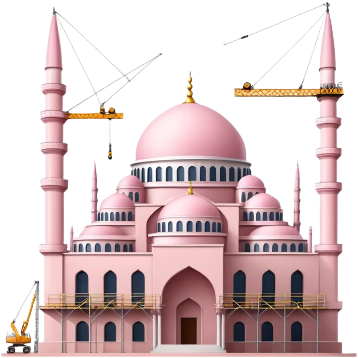 Light pink İstanbul mosque under construction  emoji