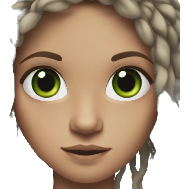 Effy Stonem, memoji, dread-locks, green eyes  emoji