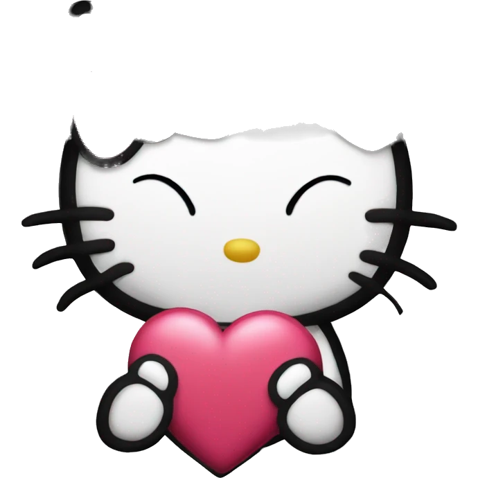 Hello Kitty love emoji