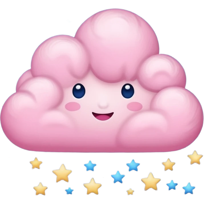 pink cloud in the night sky emoji