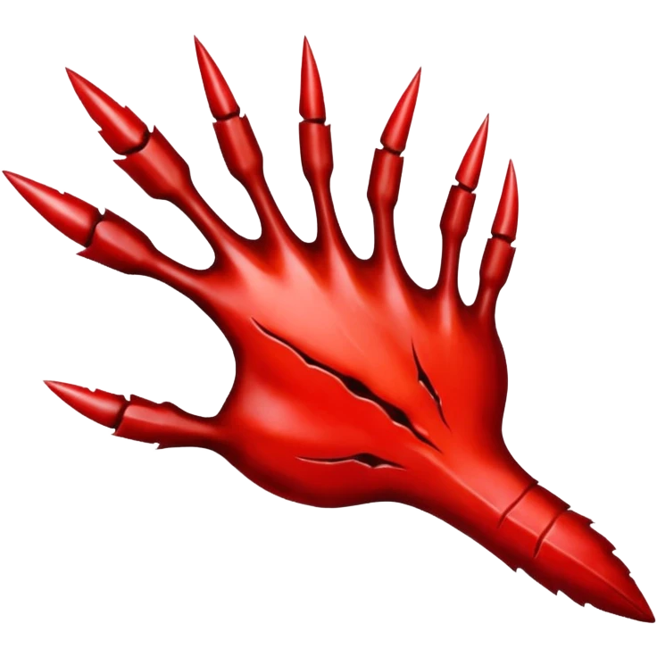 red claw print emoji