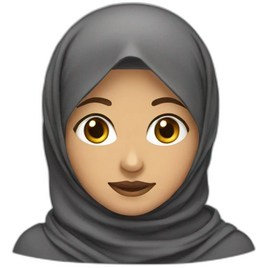 Barbue en hijab emoji
