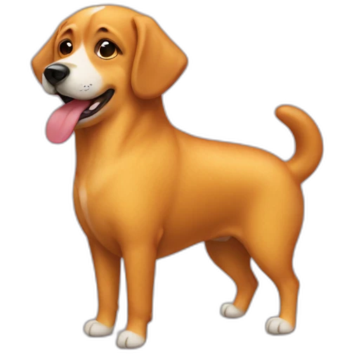 Dog as corndog emoji