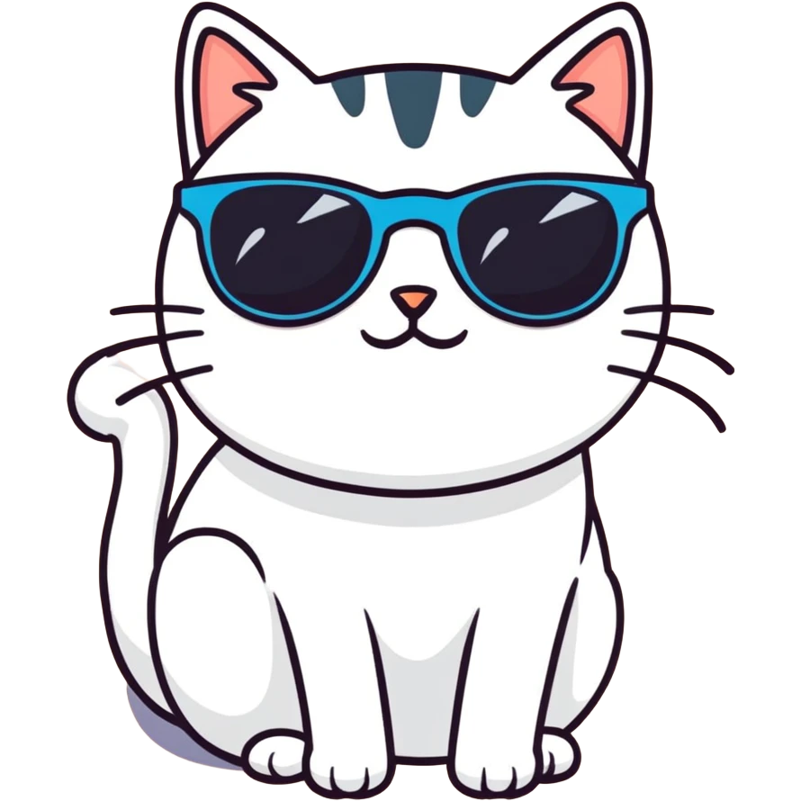 Cat with sunglasses emoji