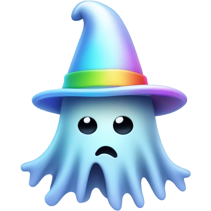 Sad Ghost in a party hat emoji