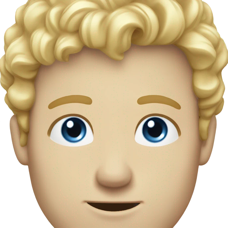3/4 profile light curl blonde 30yo man blue eyed pale skin emoji