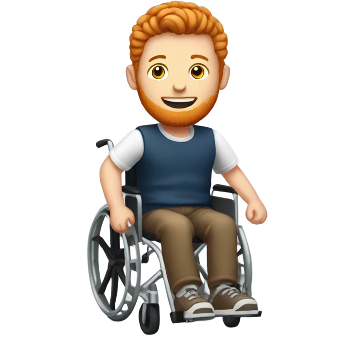 Ginger in a wheelchair  emoji