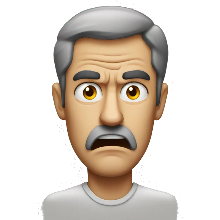 an angry european man emoji