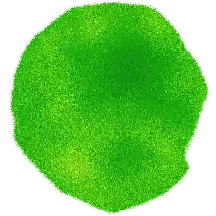 A circle in emoji style with a thermal camera effect, green color emoji