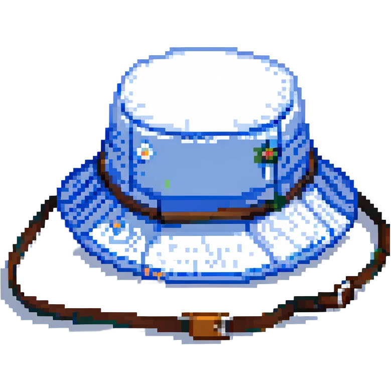 Синяя панамка со шнурком, no background emoji
