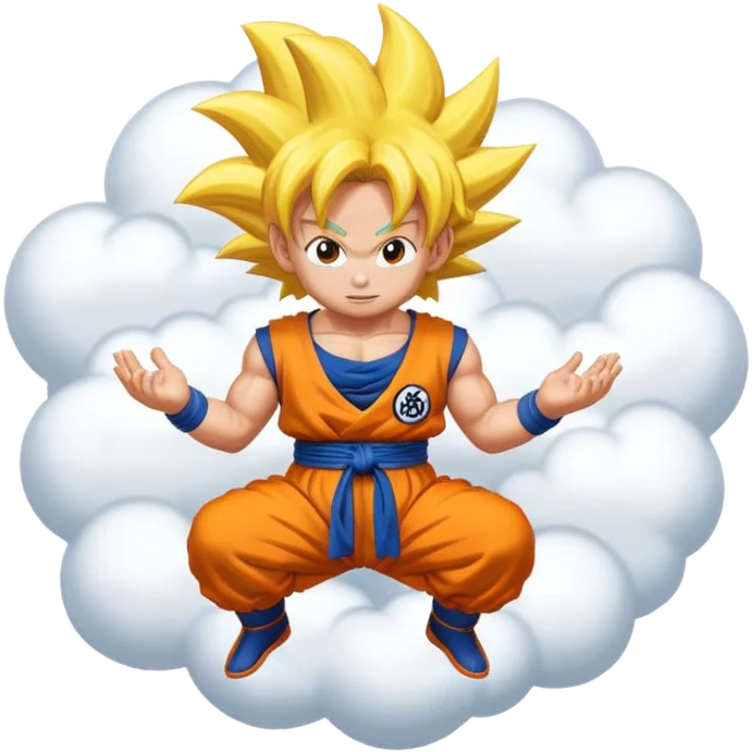 Emoji de la nube voladora de Goku, solo quiero la nube, amarilla emoji