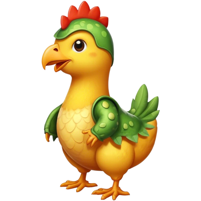 Huhn mit Dino Kostüm  emoji
