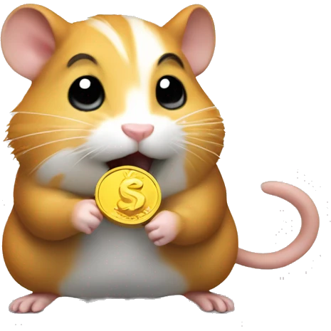 fighting hamster with coin emoji