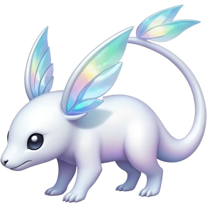  Iridescent white pale fakemon-creature   emoji