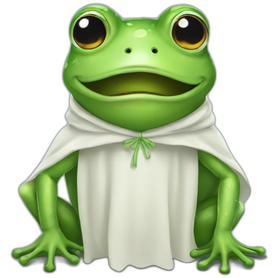 frog in ghost costume emoji