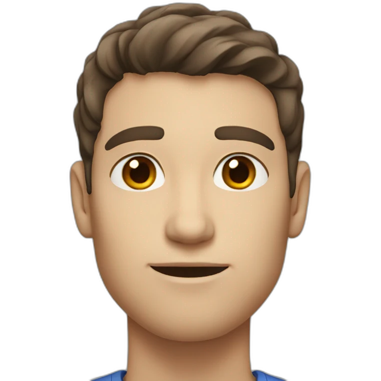 guy with brown hair and bluish-gray eyes emoji
