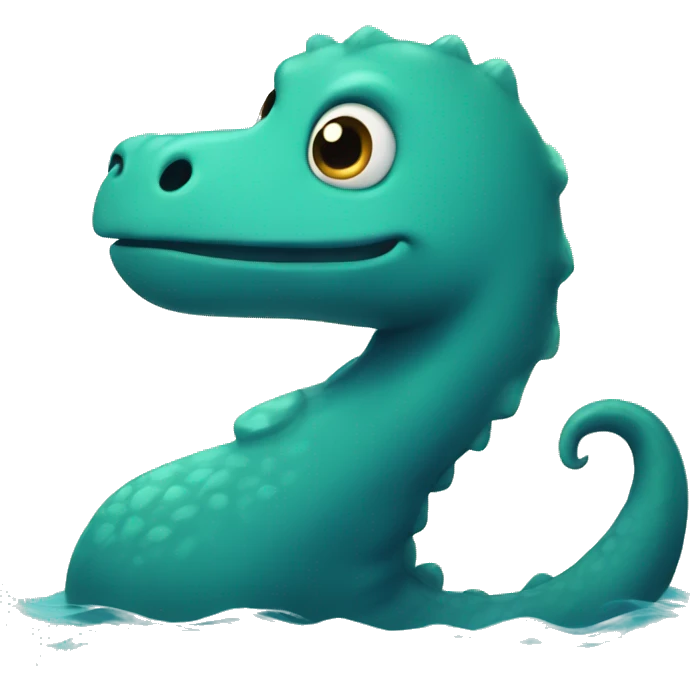 Cute Loch Ness monster emoji
