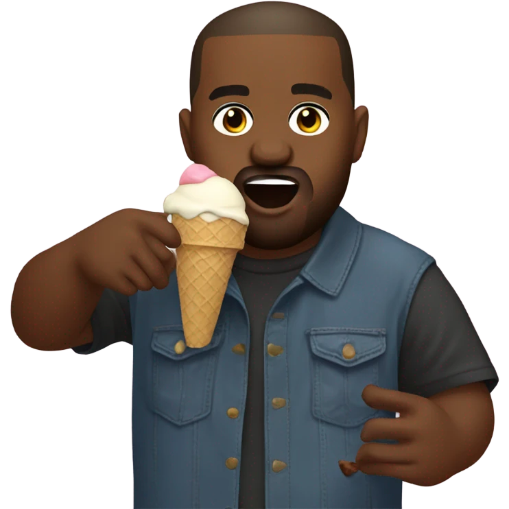 Kanye west eating ice cream emoji