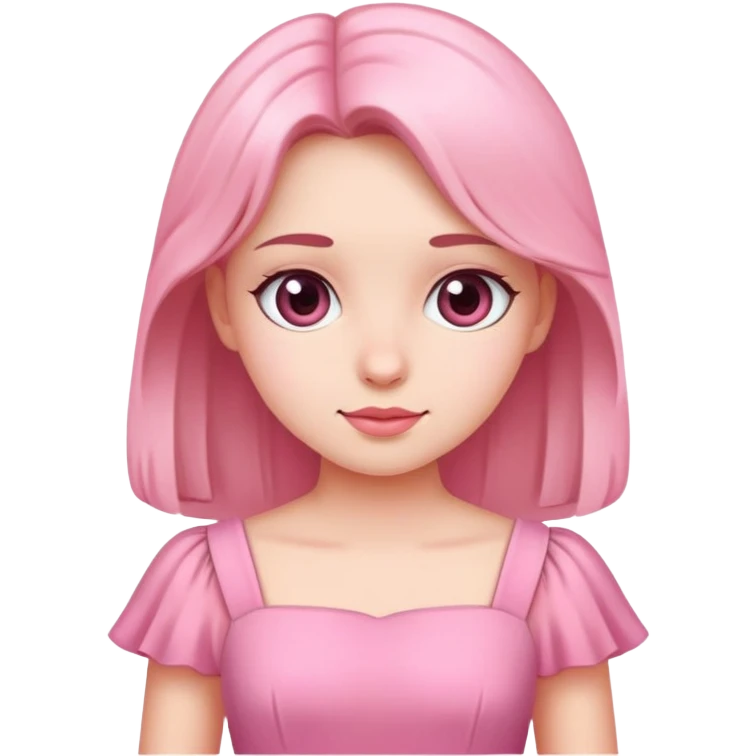 Девушка в розовом платье  emoji