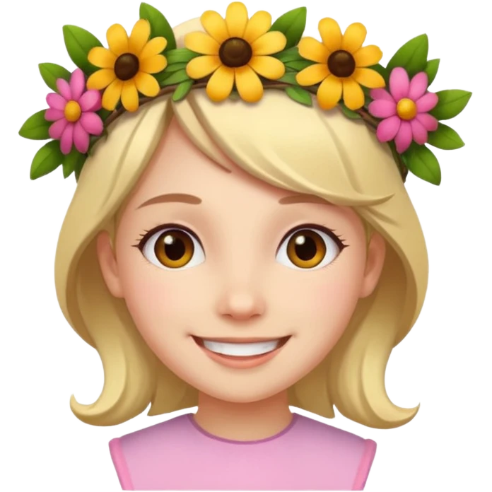 flower crown girl emoji