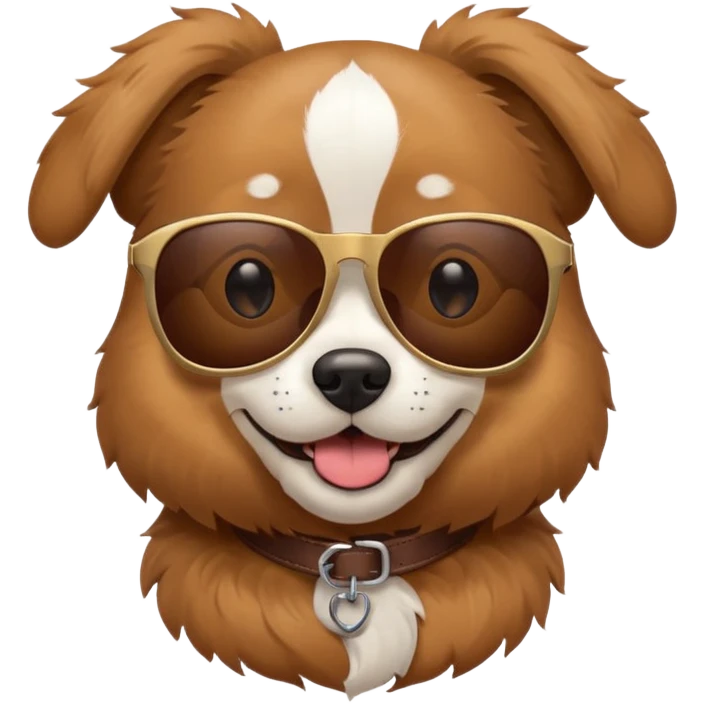 Dog wearing sunglasses  emoji