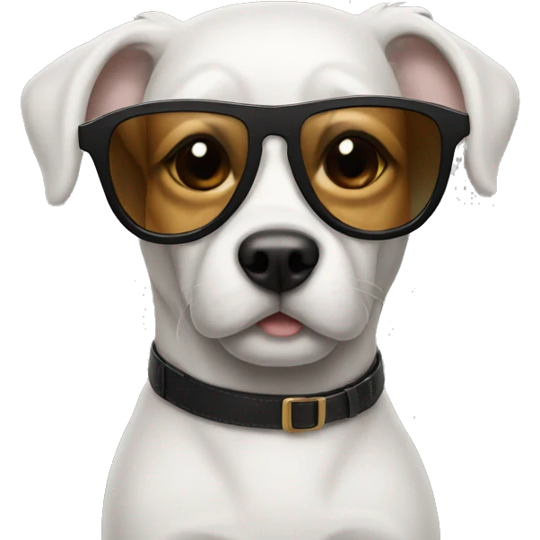 Dog wearing sunglasses  emoji