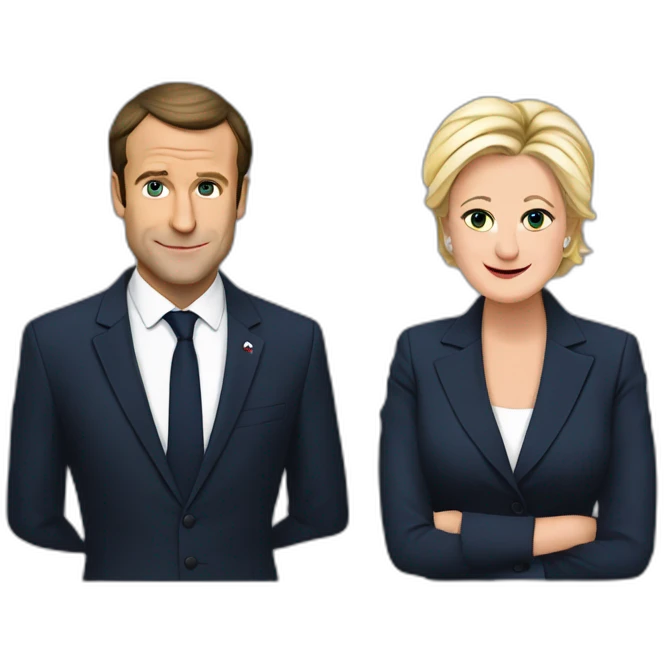 Macron et le pen emoji