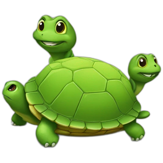 Chat sur tortue emoji
