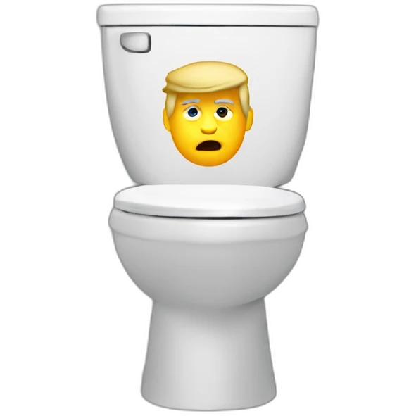 Trump in toilet emoji